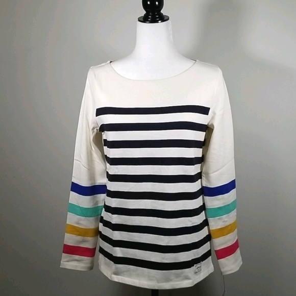 Talbots Women's Sweater 100% Cotton Knit Stripped - Picture 7 of 7